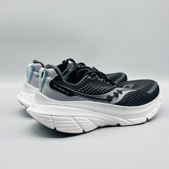 Saucony Shoes Womens 9.5 Black White Guide 17 Mesh Athletic Running Sneakers - Picture 7 of 10